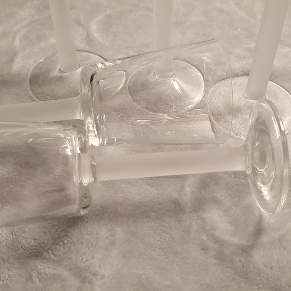 Mikasa Overture Satin wine glasses, set of 6, frosted stem, no cracks or chips - Picture 3 of 5